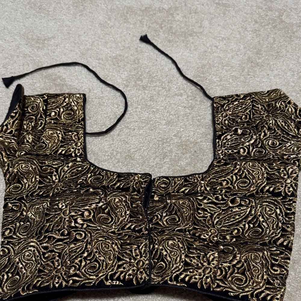 Brand new Elegant Gold Brocade Women's blouse